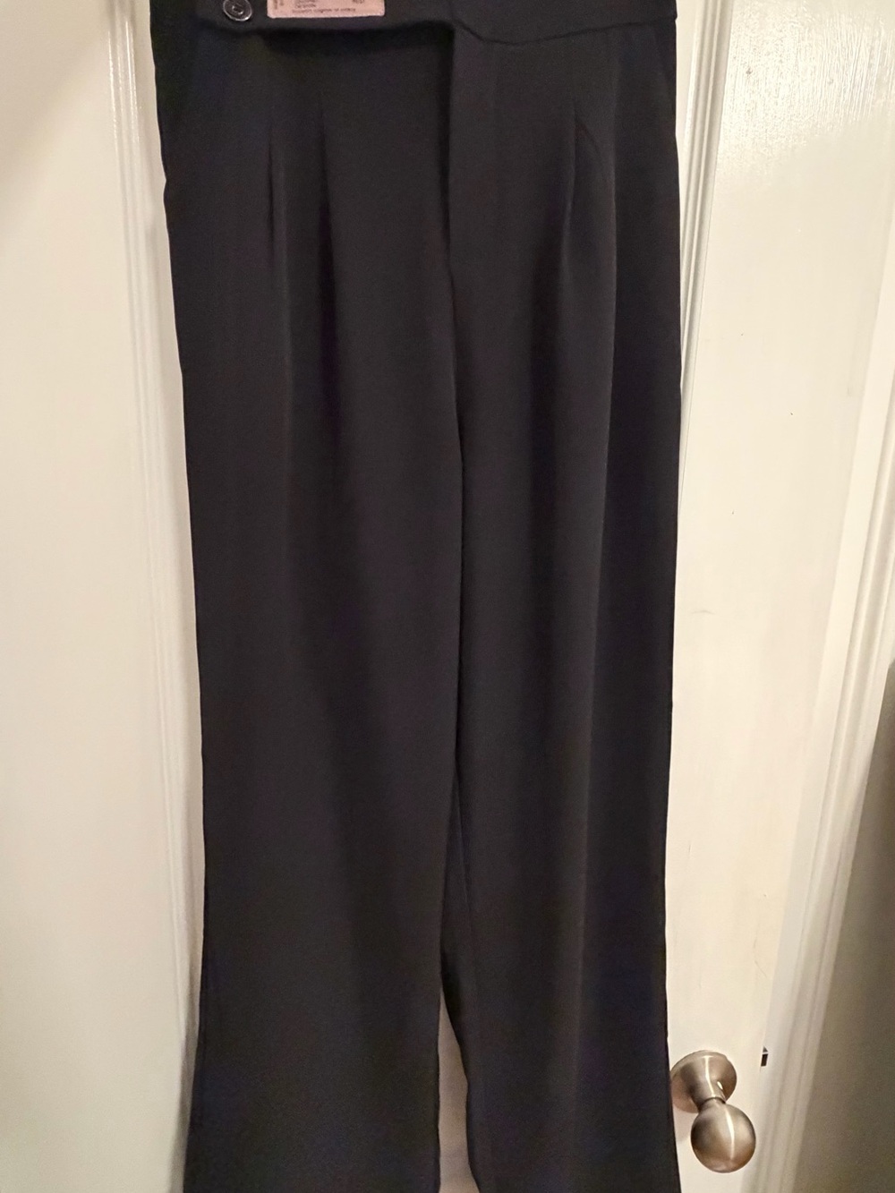 Wide-Leg Black Women's Dress Pants